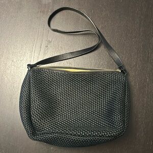 Bottega Veneta jute woven small shoulder bag